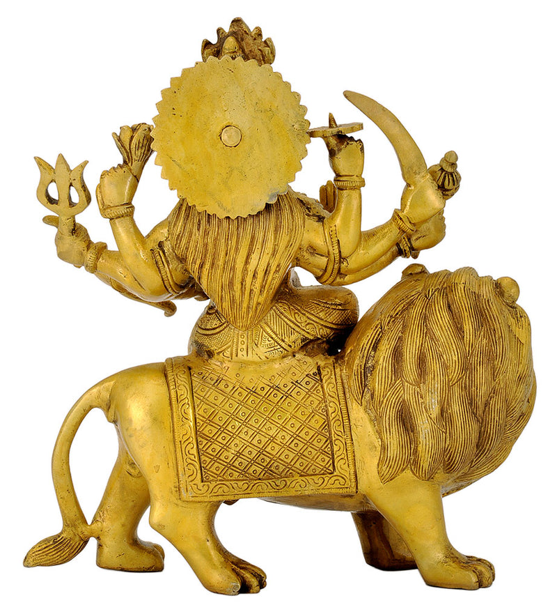 Ashtabhuja Durga Brass Figurine