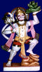 Veer Hanuman-Painted Marble Statue