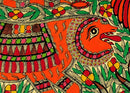 Madhubani Painting 'Roaring Lions'
