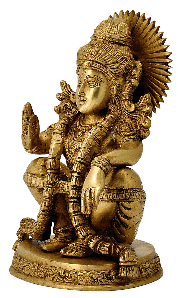 Lord Ayyappan Brass Sculpture