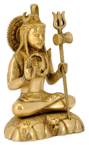 Seated Lord Shiva Holding Trident