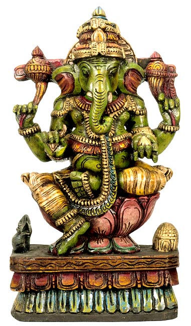 Lord Mangal Murti Ganesha - Wood Statue