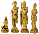 Brass Sri Rama Darbar Set in Golden Finish