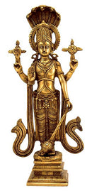 Protector God Vishnu - Brass Sculpture