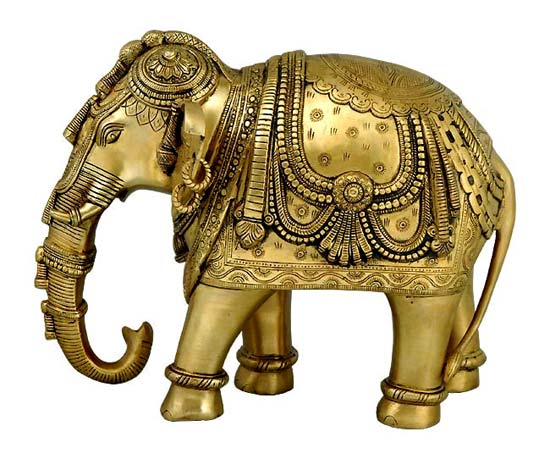 Royal Elephants - Brass Statuettes