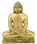 Lord Mahaveer Jain Deity - Brass Wall Statue