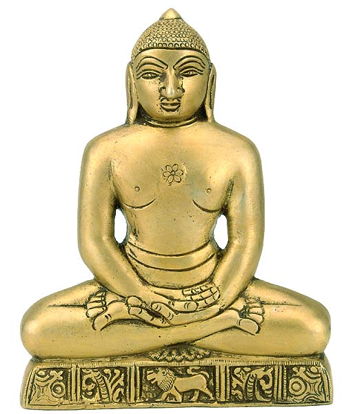 Lord Mahaveer Jain Deity - Brass Wall Statue