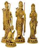 Brass Sri Rama Darbar Set in Golden Finish