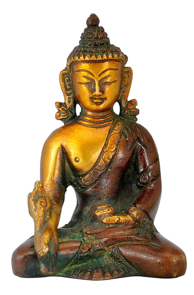 Small Medicine Budha Brass Statuatte