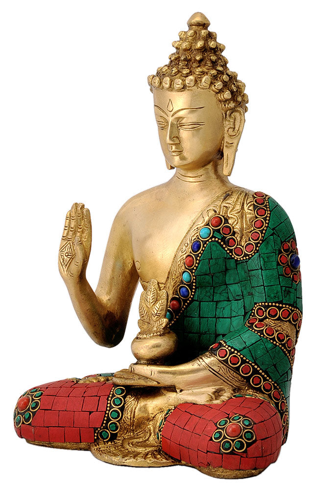 Blessing Gautam Buddha Brass Figure