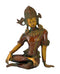 Rain Deity Indra Dev Sitting Position - Brass Statue 9.40"