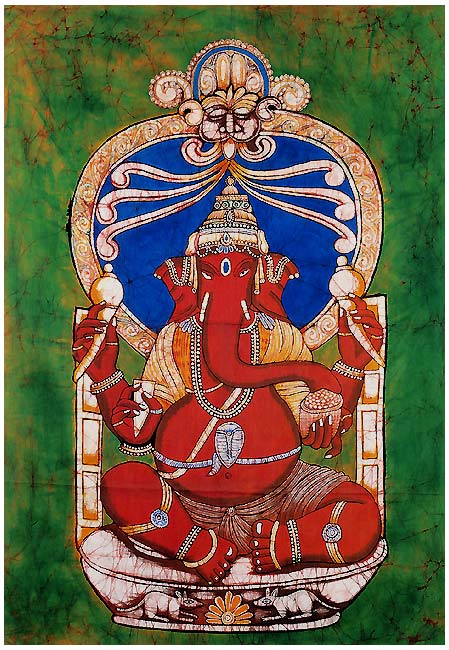 Shri Ganapati Deva - Batik Painting