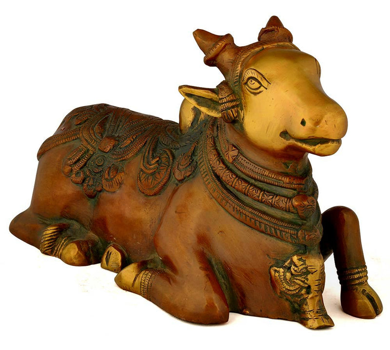 The Holy Nandi Bull - Brass Statue