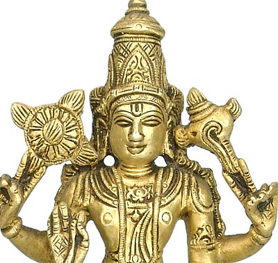 Lord Narain Preserver of Live - Brass Statue