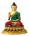 Blessing Buddha Brass Sculpture with Mosaic Work