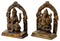 Antiquated Brass Lakshmi Ganesh Figurines