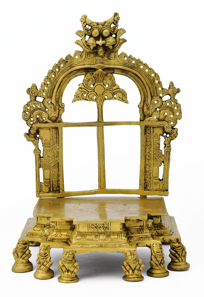 Craved Brass Traditional Ritual Seat for God