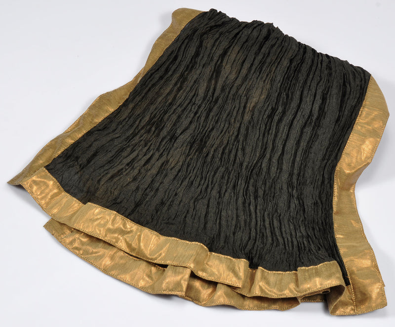 Dashing Black Crinkled Stole