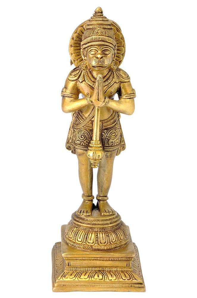 Devotee Lord Hanuman - Brass Sculpture