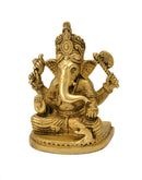 Chaturbhuja Ganesh Brass Statue