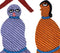 Gossipping Ladies - Gond Daily Life Painting