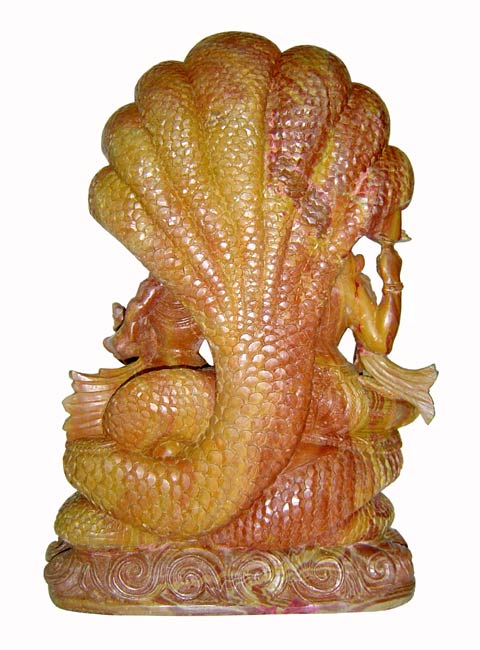 Shri Vishnu with Lakshmi-Orissa Stone Sculpture