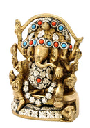 Five Headed Ganesha Brass Statue