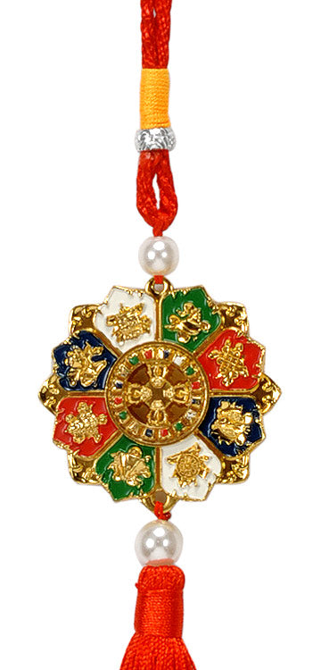 Buddhist Ashtamangala Wall Hanging, Car Ornament