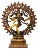 Beautiful Lord Nataraja Golden Brown Finish