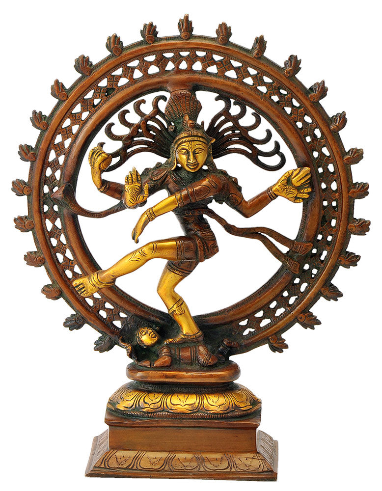 Beautiful Lord Nataraja Golden Brown Finish