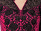 Fuchsia Kurta with Black Net 3/4th Sleeves