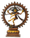 Lord Nataraja Brass Figure in Copper Red Finish 14"
