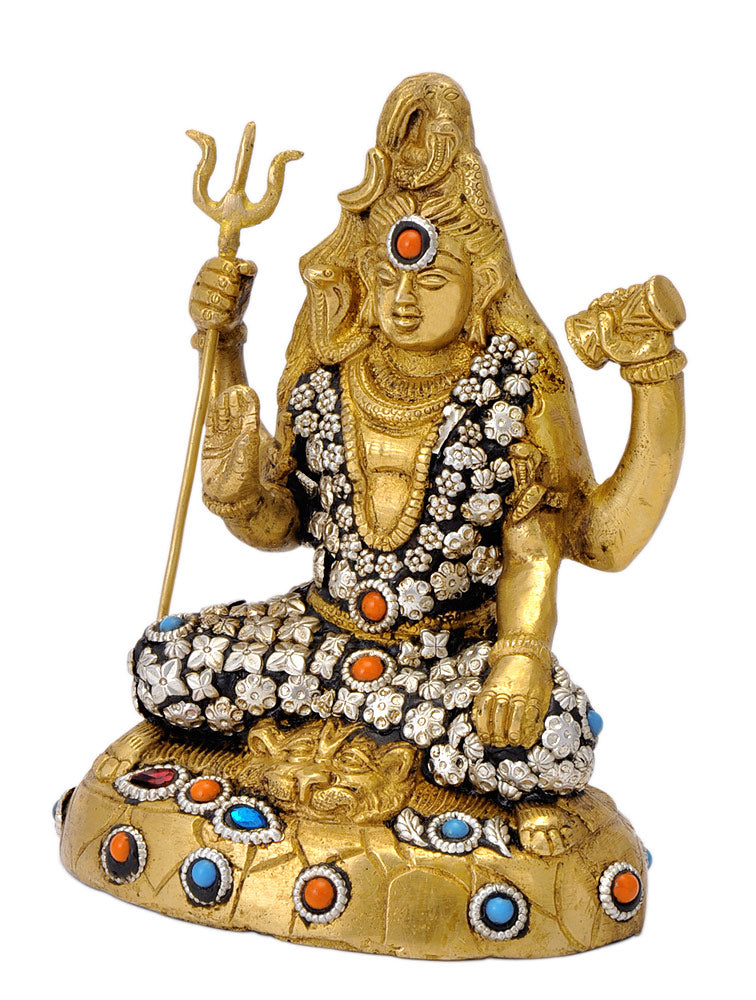 Lord Shiv Shankar Brass Figure