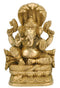 Lord Ganesha on Sheshnag - Brass Statuette 8.50"