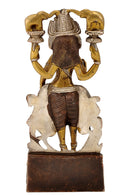 Lakshmi Goddess of Prosperity - Brass Sculpture 8"