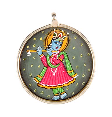 Murlidhar Krishna - Hand Painted Pendant