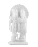 Shri Krishna with Radha White Stone Figurine