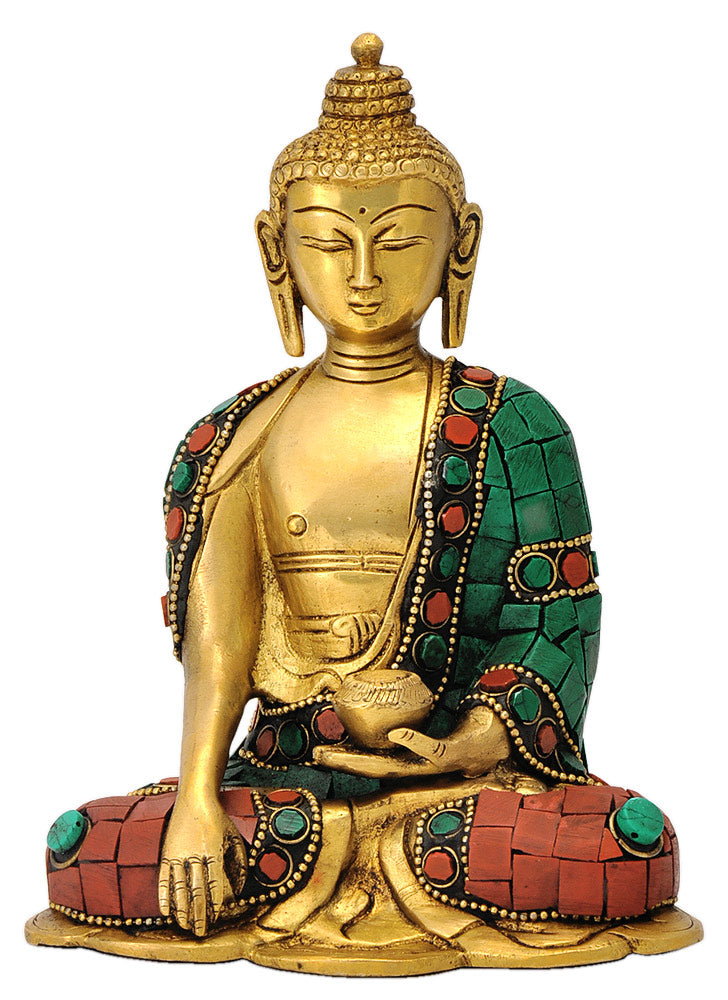 God Gautam Buddha Brass Statue Sitting Position