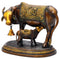 Beautiful Cow Feeding Her Calf Brass Statue