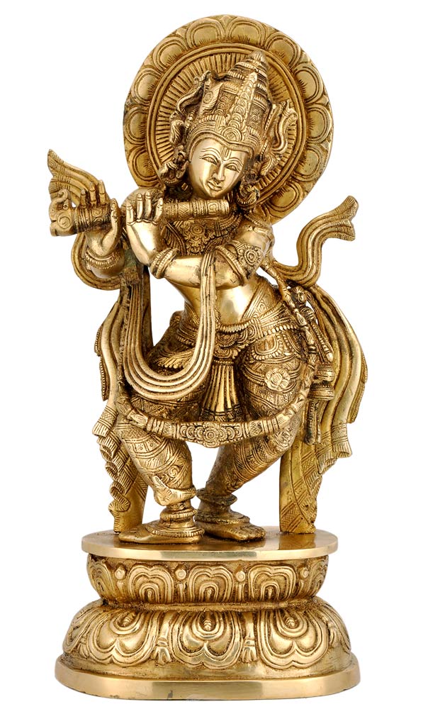 Brass Sculpture 'Murli Manohar Krishna'