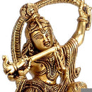 Krishna Masters Kaliya - Brass Sculpture