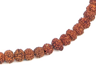 "Panchmukhi" Rudraksha Beads (7mm) Mala 26"L