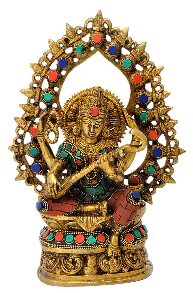 Goddess Maa Saraswati Brass Statue