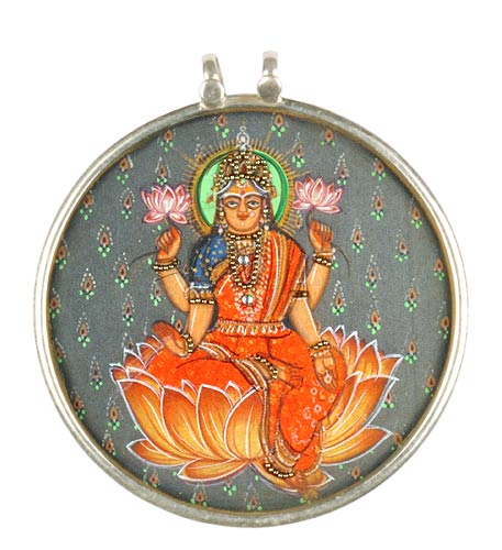 Goddess Lakshmi - Handmade Pendant