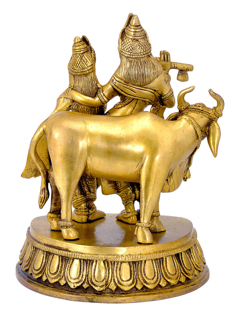 Radha Krishna with Cow