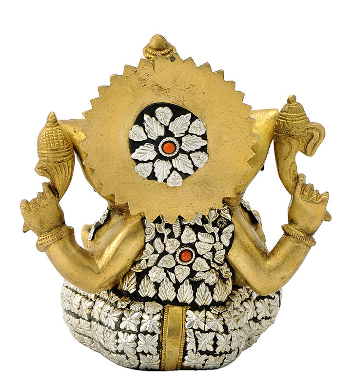 Chaturbhuj God Ganesha 7.75"