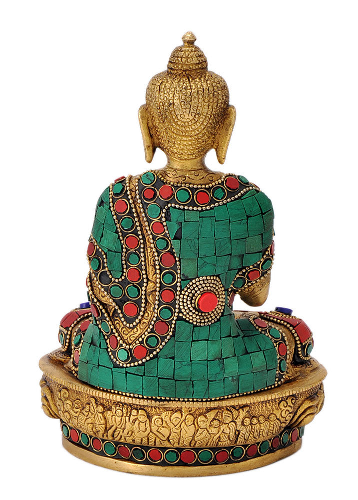 Hand Crafted Gautama Buddha with Colored Mosaic