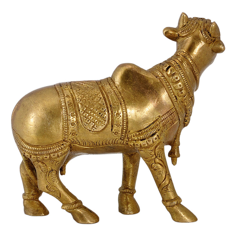 Standing Cow Brass Figurine