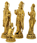Brass Sri Rama Darbar Set in Golden Finish