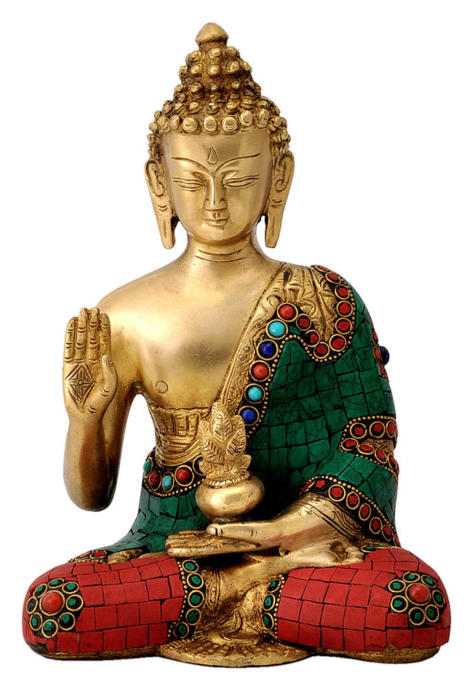 Blessing Gautam Buddha Brass Figure